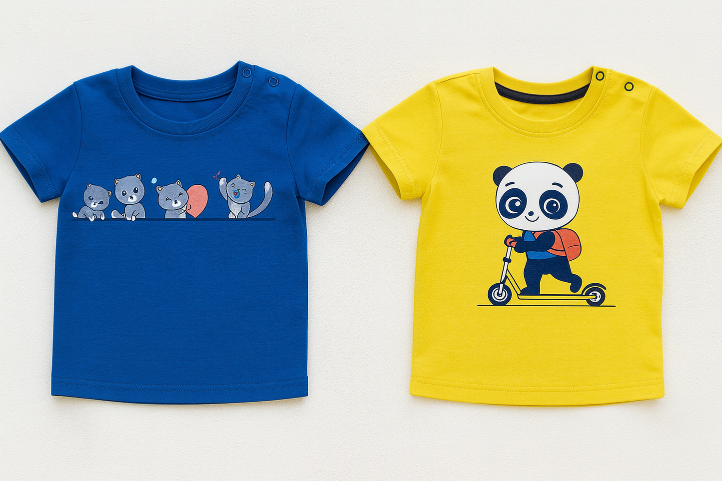 Boys 2-Pack T-Shirts – Blue & Yellow, Everyday Wear