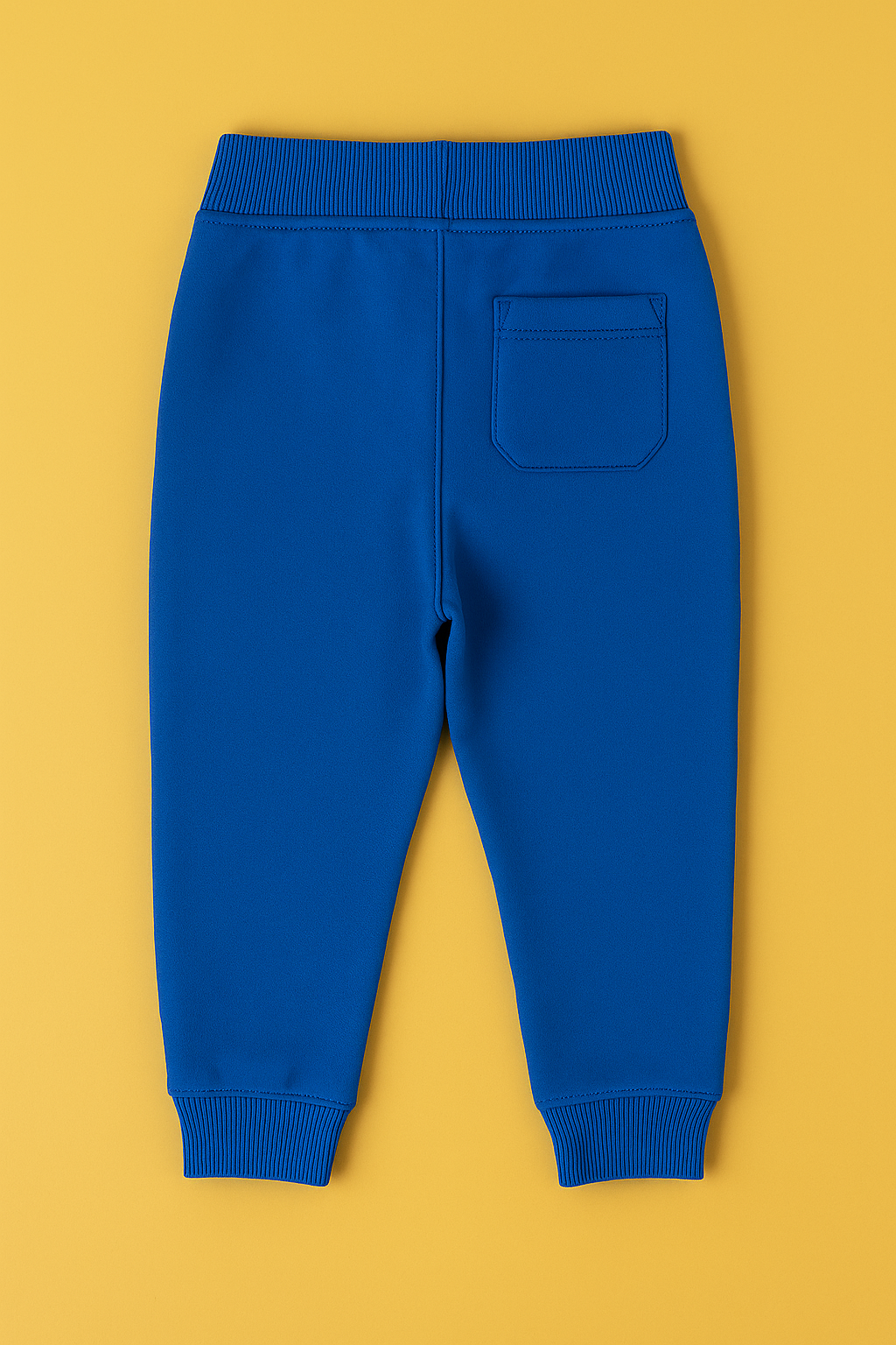 Boys Soft Cotton Joggers – Blue with Side Panel