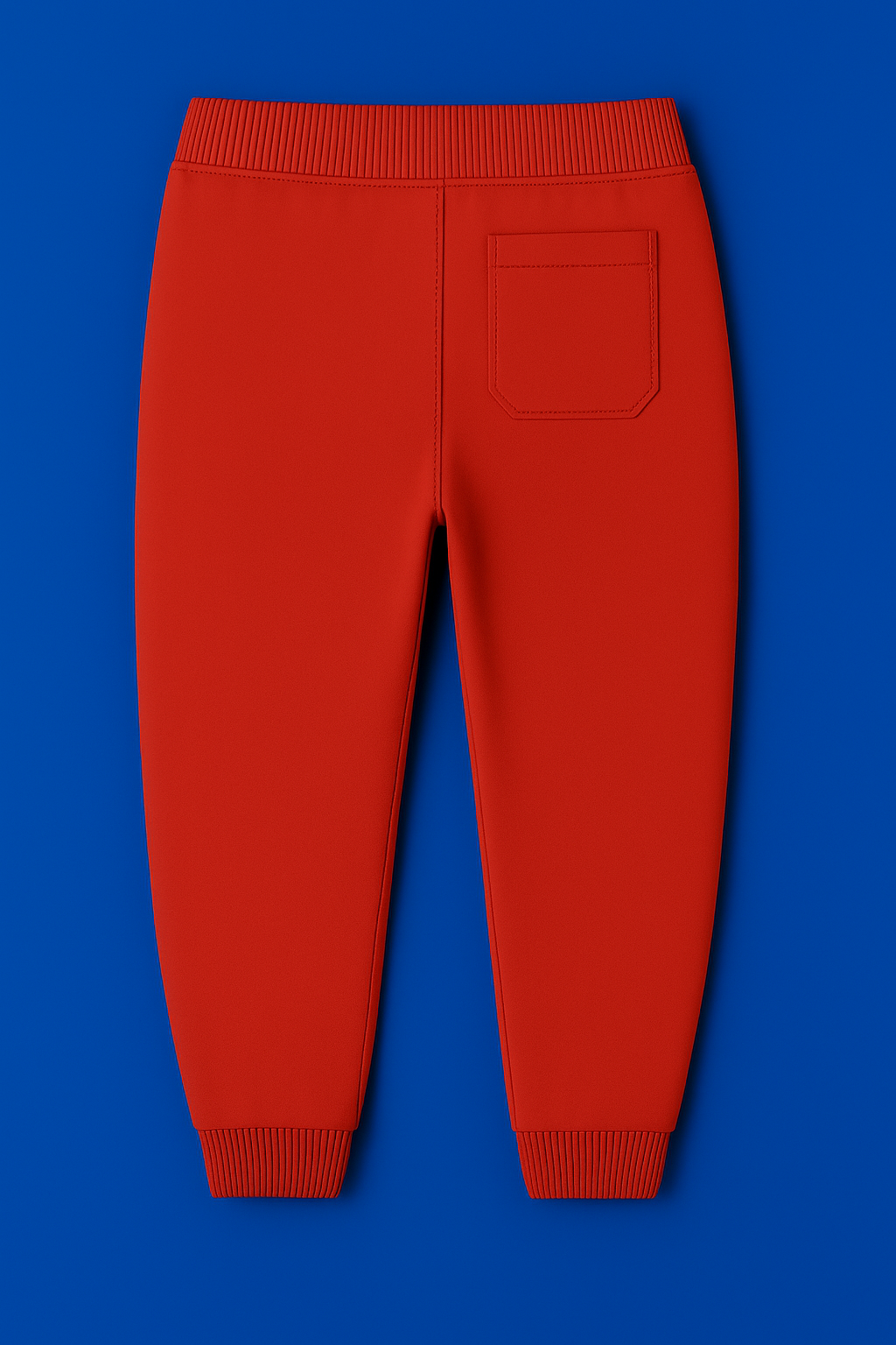 Boys Soft Cotton Joggers – Red with Side Panel