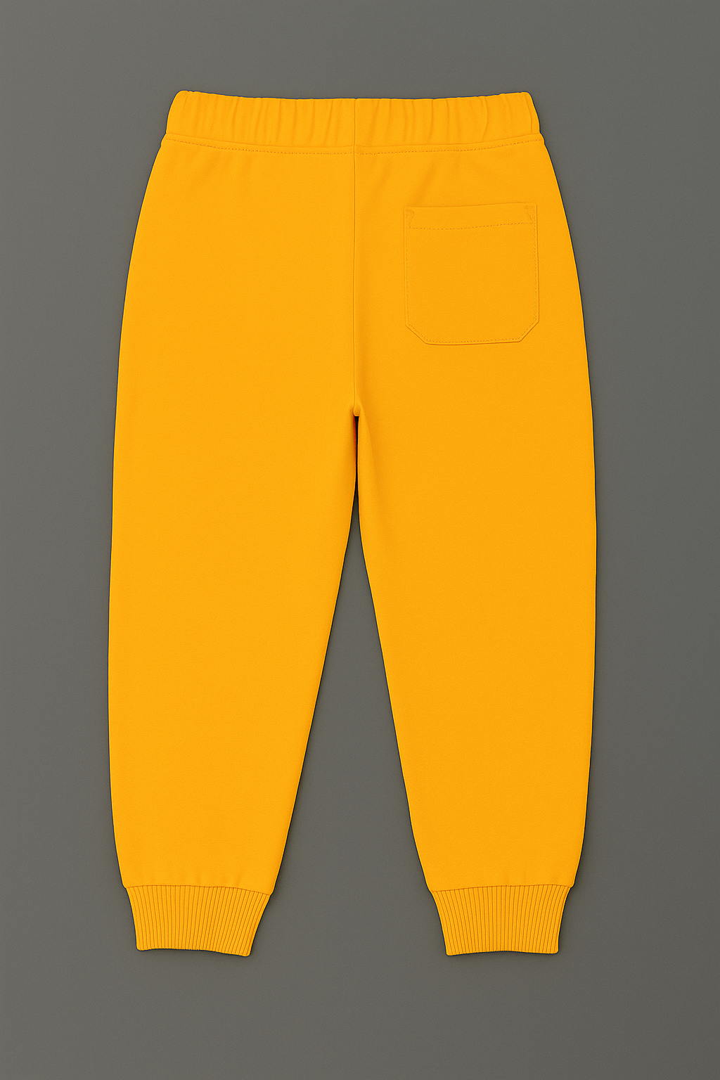Boys Soft Loopknit Cotton Joggers – Yellow with Dino Graphic