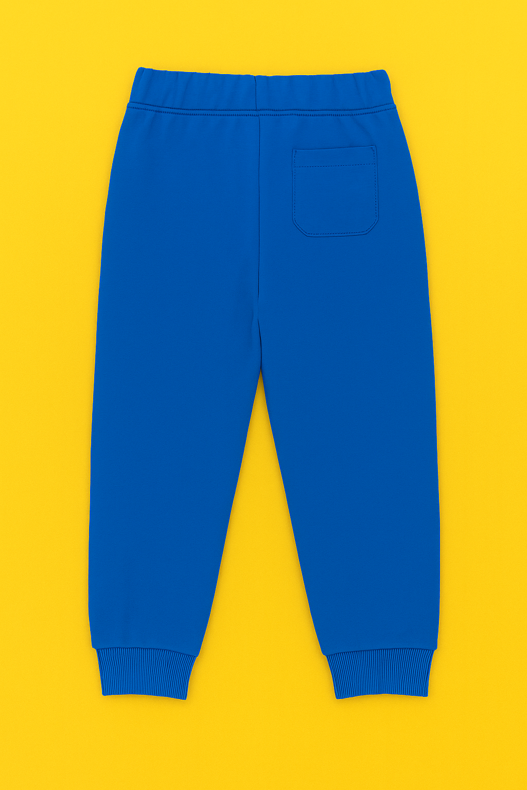 Boys Soft Cotton Joggers – Blue with Shark Graphic