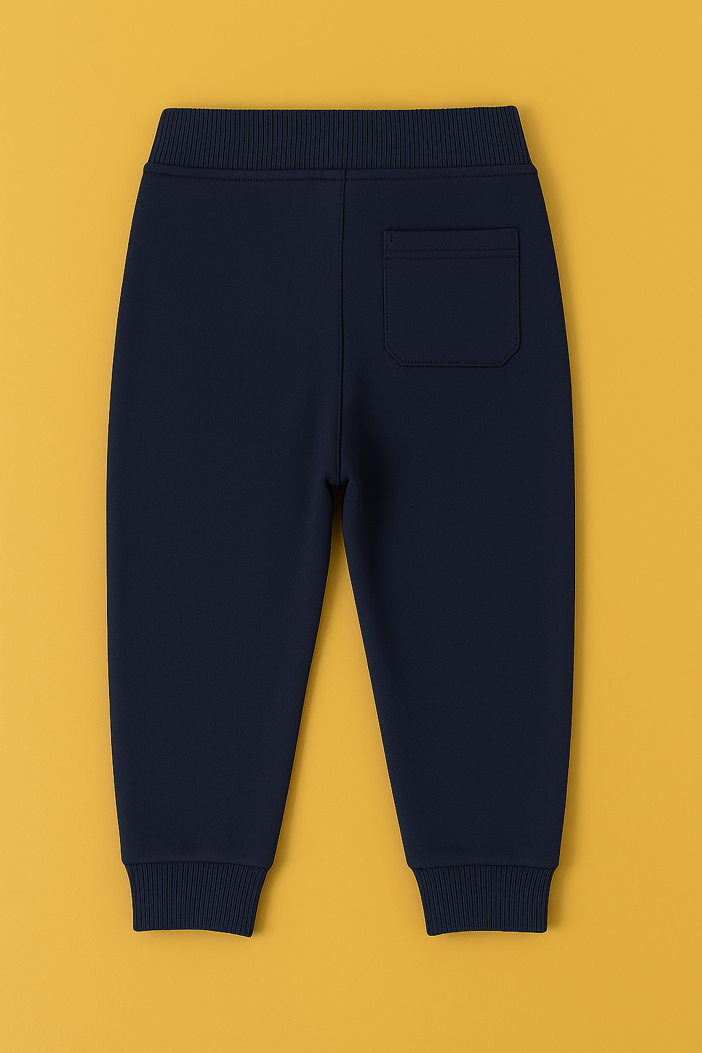 Boys Soft Loopknit Cotton Joggers – Blue with Tiger Graphic