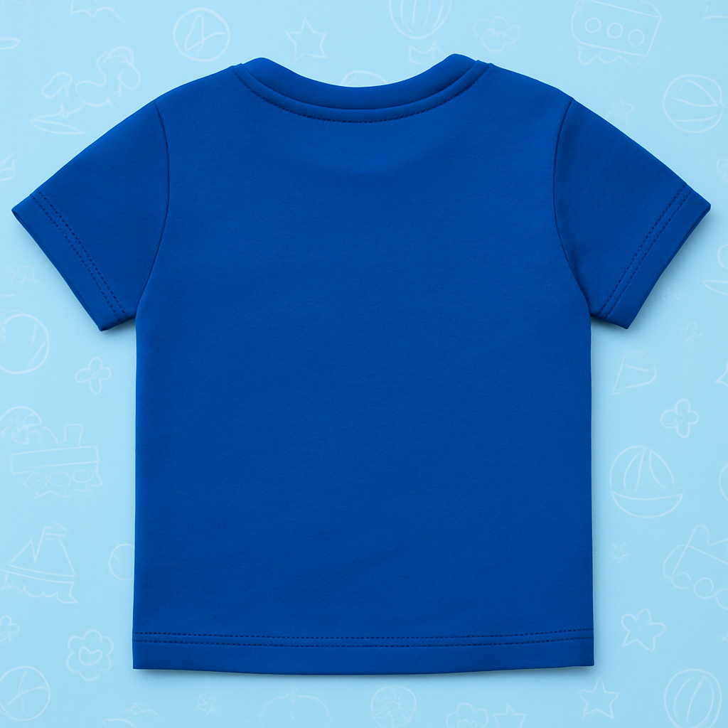 Boys Blue Cotton Interlock Half Sleeve T-Shirt – Astronaut Design