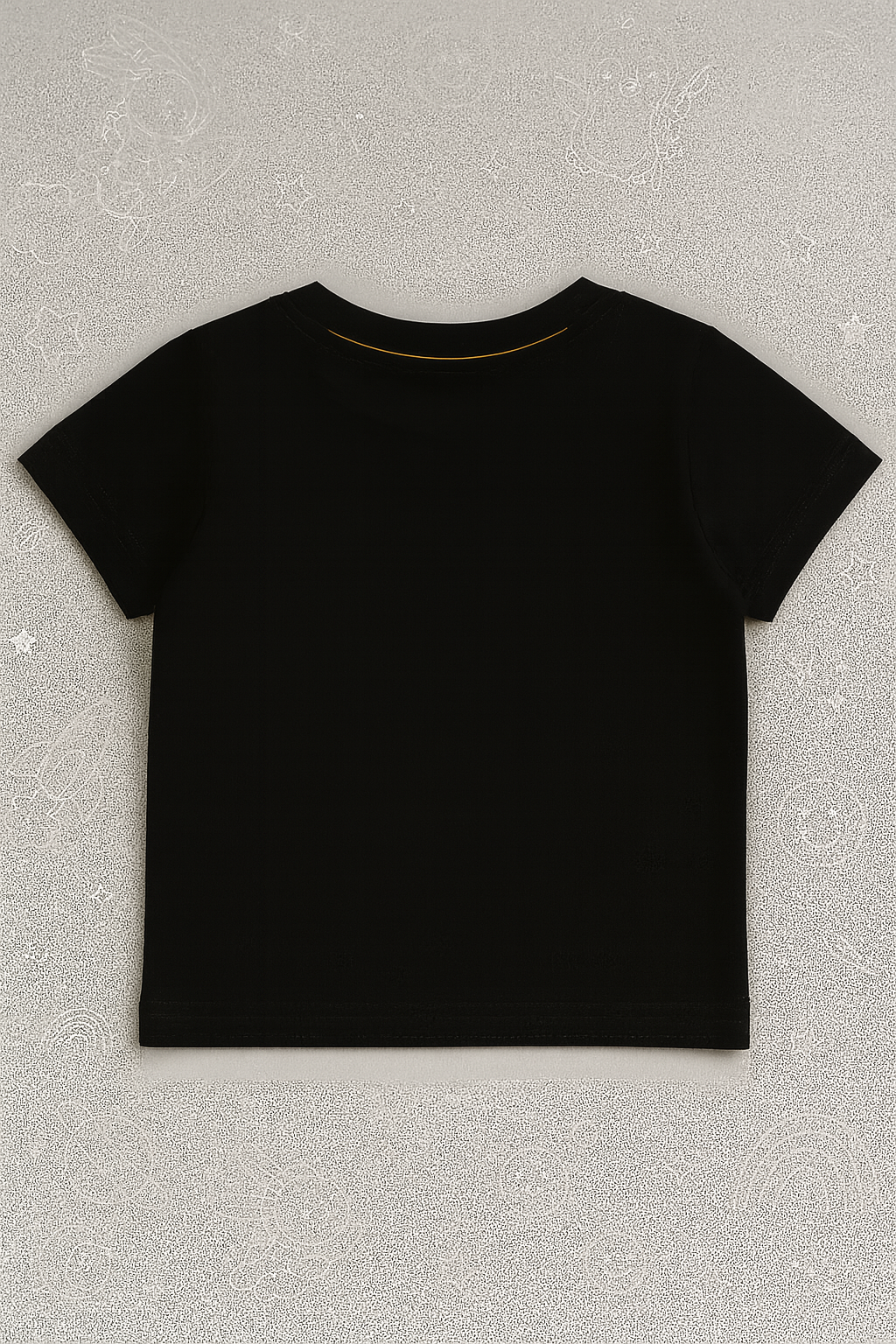 Boys Black Cotton Interlock Half Sleeve T-Shirt – Astronaut Design