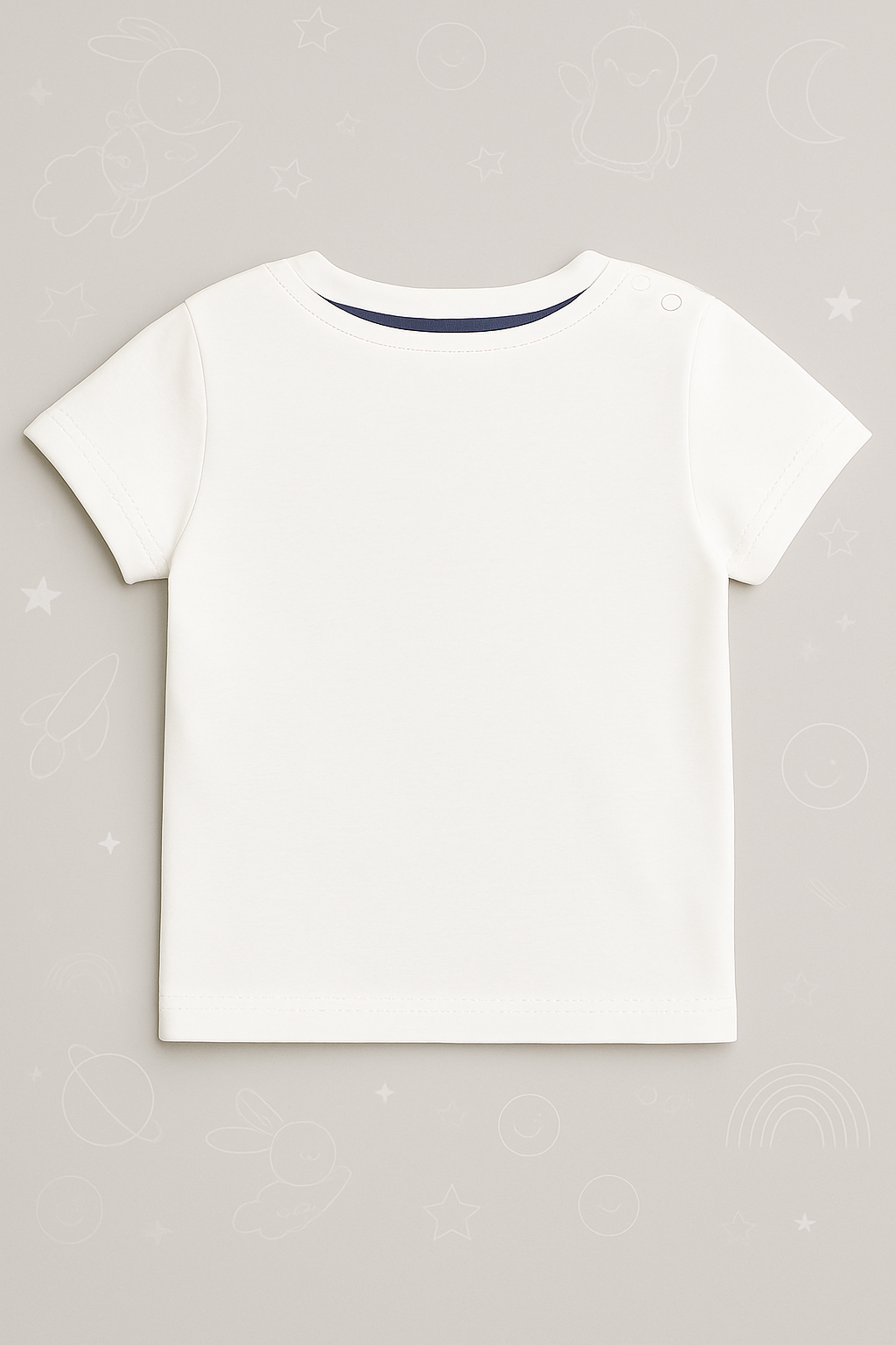 Boys White Cotton Interlock Half Sleeve T-Shirt – Panda Design