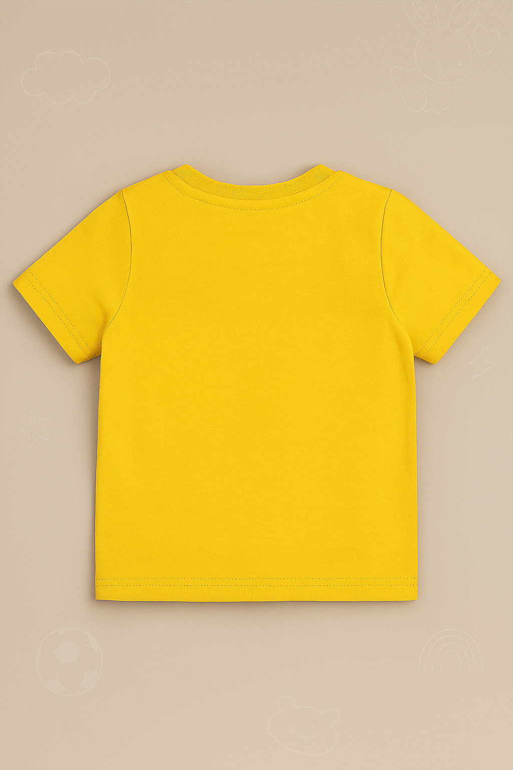 Boys Yellow Cotton Interlock Half Sleeve T-Shirt & Shorts Set – Dinosaur Design